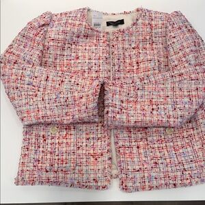 Ann Taylor Multicolor Tweed Blazer